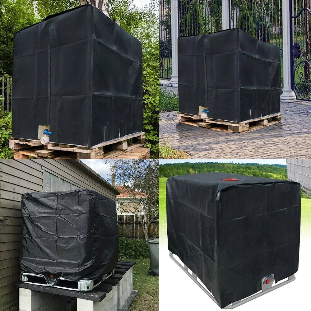 1000 Liters IBC Water Tank Protective Container Waterproof Cover Dustproof Cover Sunscreen Oxford Cloth 210D Outdoor Tools