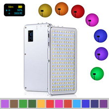 ultra Sottile 180 Ricaricabile ah CONDOTTO LA Luce video 12 gel di colore Dimmerabile Tasca DSLR Macchina Fotografica fotografia Illuminazione Vlog Luce di Riempimento