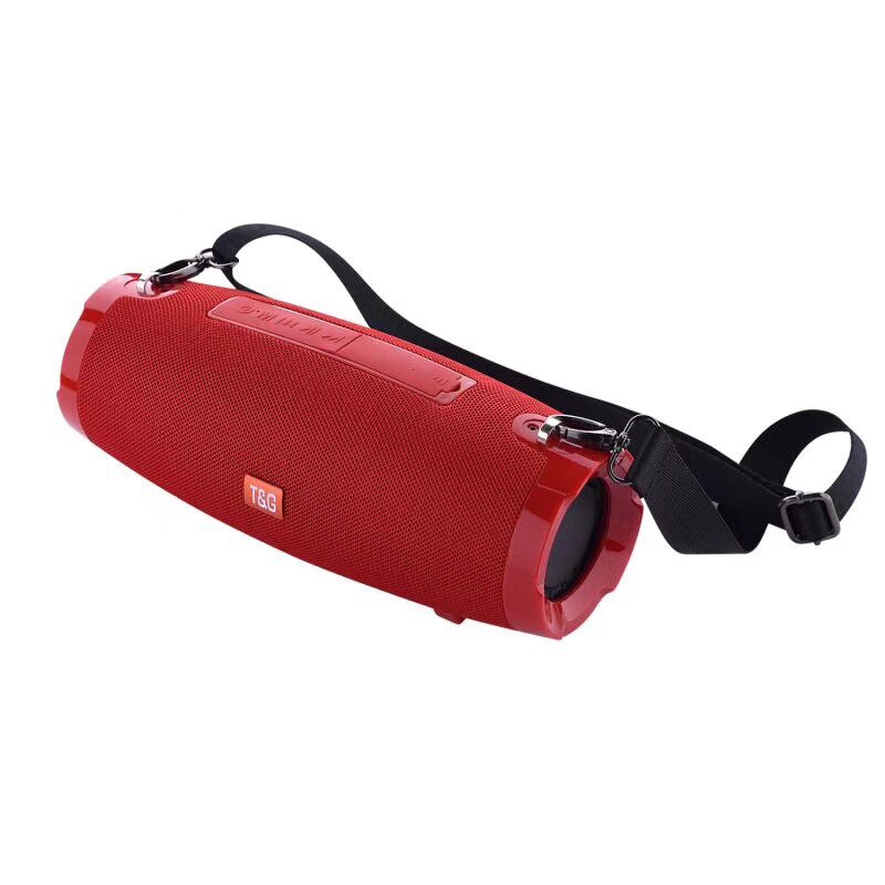 20W Portatile Senza Fili di Bluetooth Altoparlante Impermeabile di Sostegno Speaker Radio FM Carta di TF Cinghia Esterna Della Cinghia con Subwoofer Altoparlante Colonna: TG504 Red