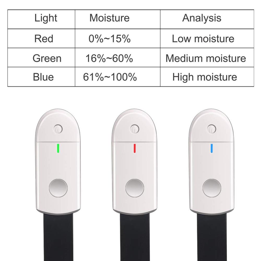 Gardening Plant Flower Sensor Monitoring Soil Moisture Sensor Monitor Waterproof Compact Indicator Light Soil Hygrometer Indoor