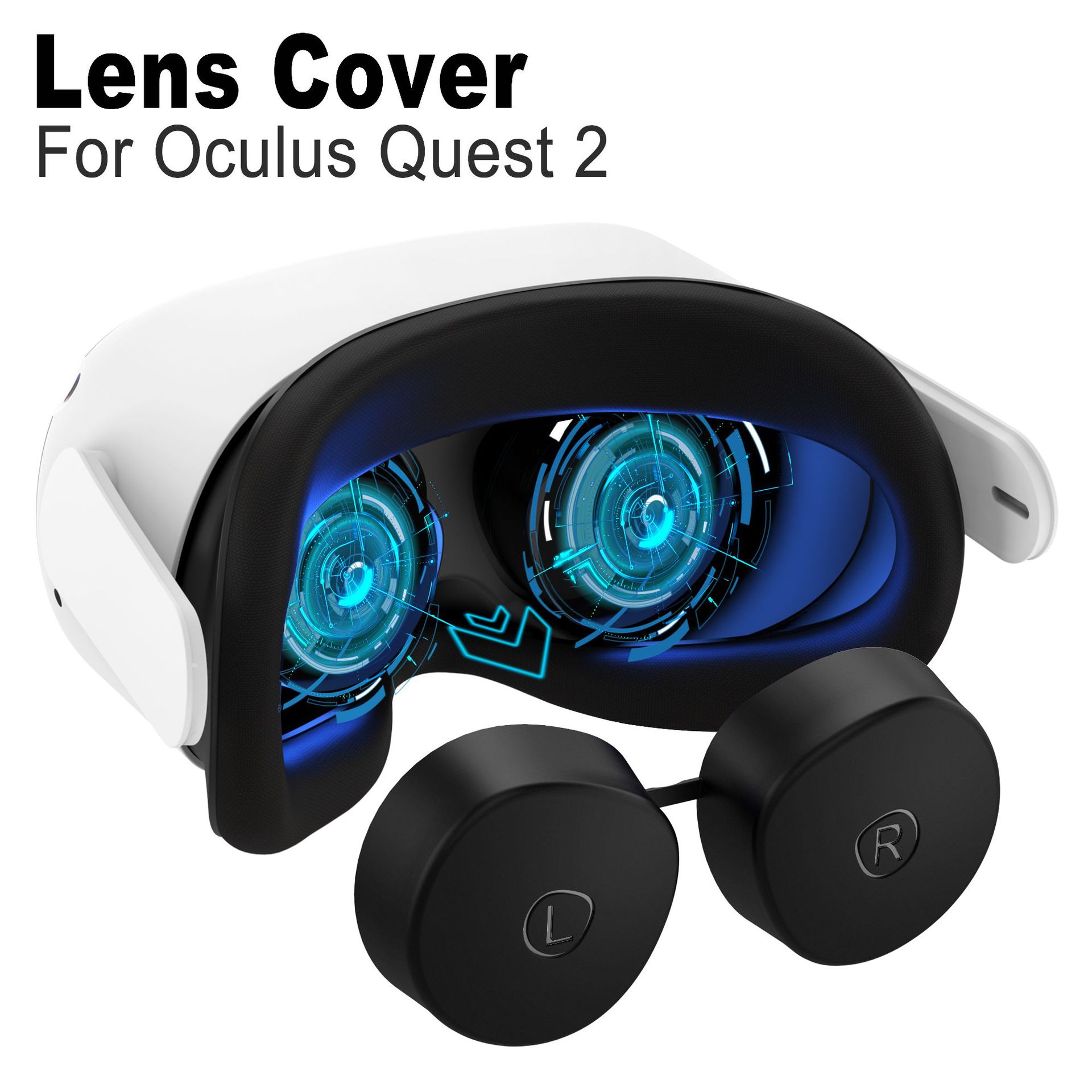 Cubierta protectora de lente para Meta Quest 3S/Quest 2, accesorios de juego, funda protectora de lente a prueba de polvo para Meta Quest 3S