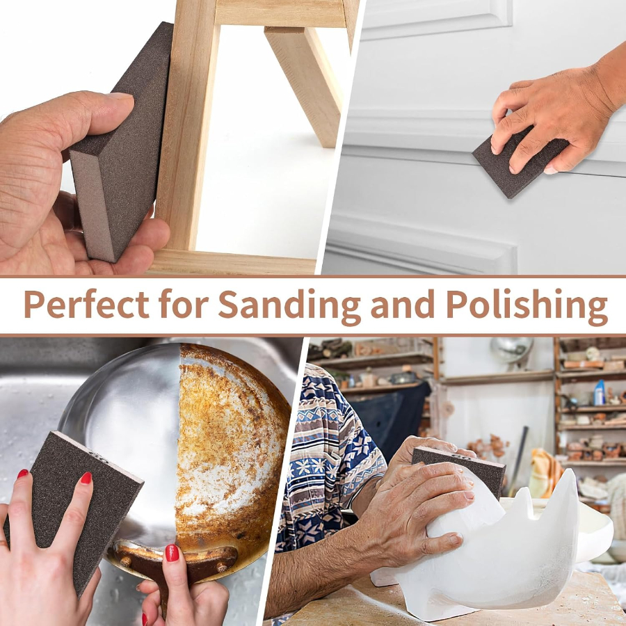 Sanding Sponge Blocks Grit 60 80 100 120 180 240 320 Wall Grinding Sponge Sand Block Sandpaper Model Paint Polished Sand Brick