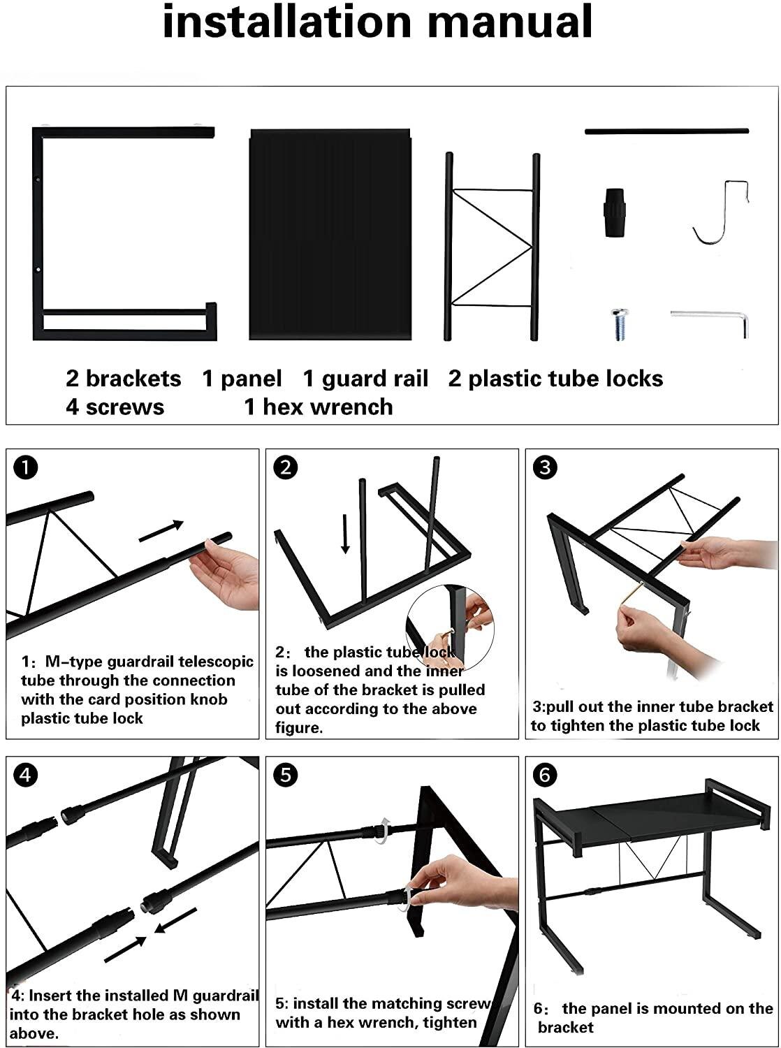 Retractable kitchen storage cabinet, microwave oven rack, oven storage rack, floor multi-layer space saving, storage rack