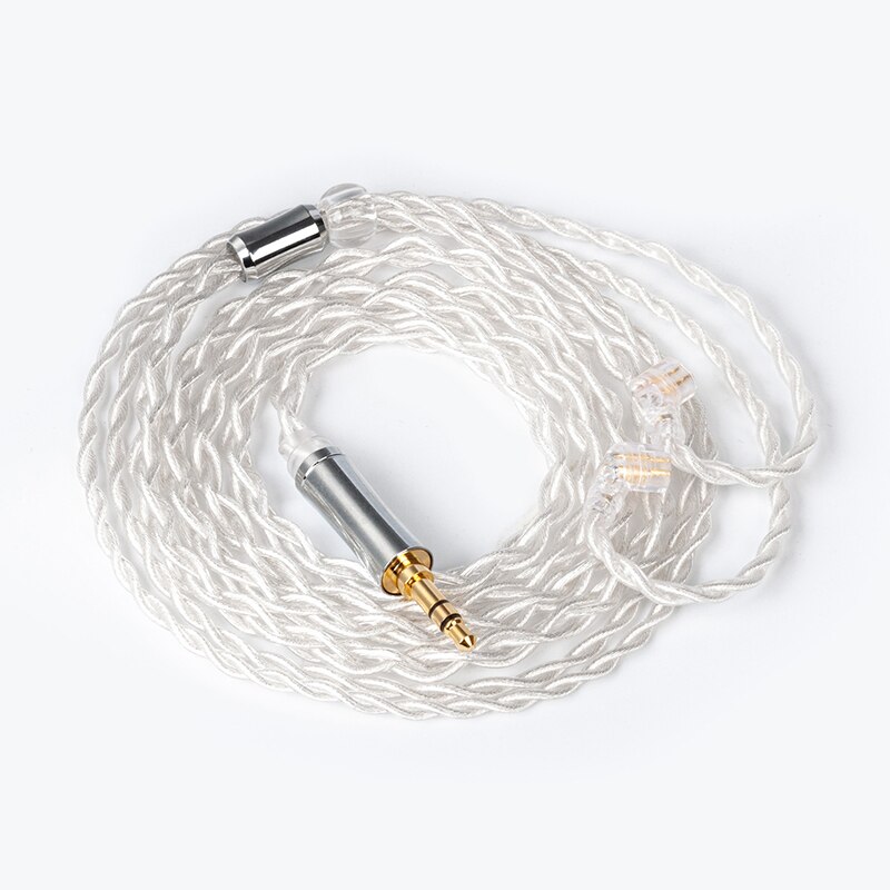 TRI Through 4 Core High purity 5N Single Crystal Copper winding cable 2pin/MMCX/QDC/TFZ with 2.5/3.5/4.4 Connector KS2: QDC 3.5mm