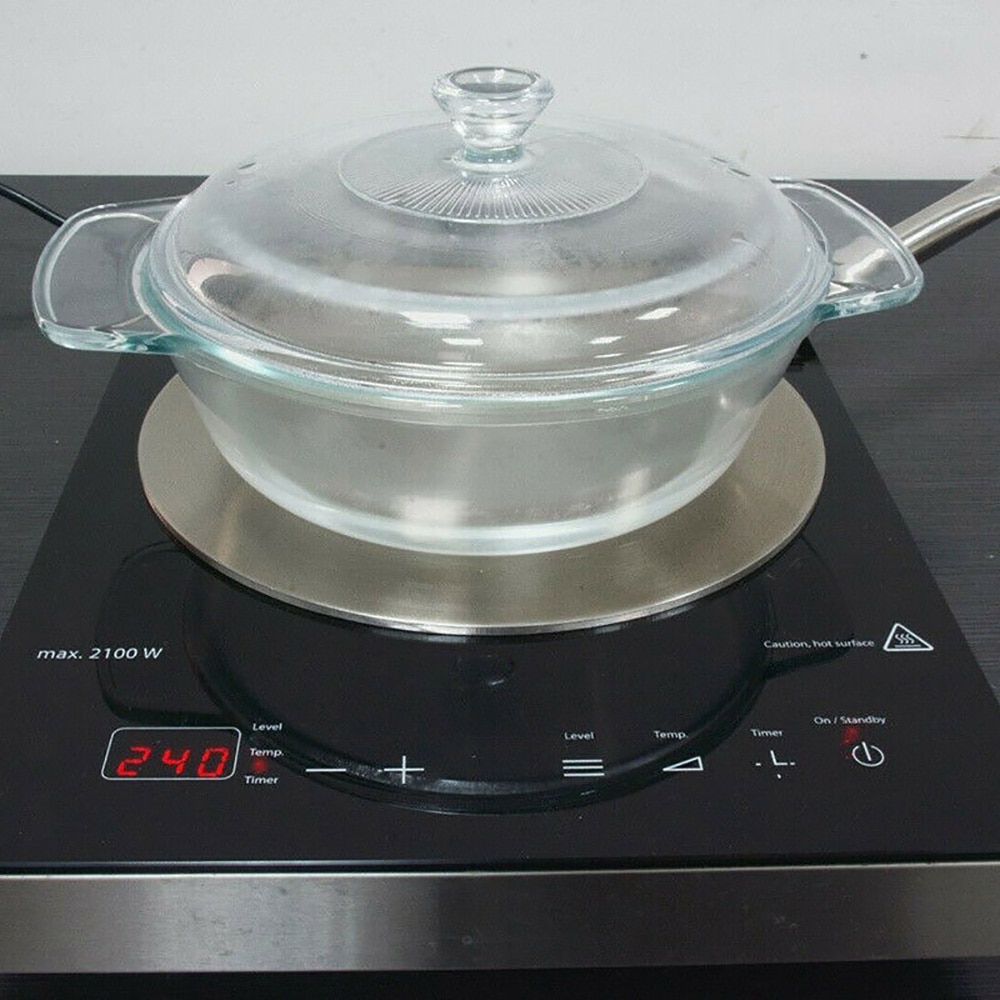Difusor de calor por inducción de 19,5/21,5 cm, convertidor de almohadilla de aislamiento de café, placa adaptadora de disco, cacerola para hogar, herramienta de cocina