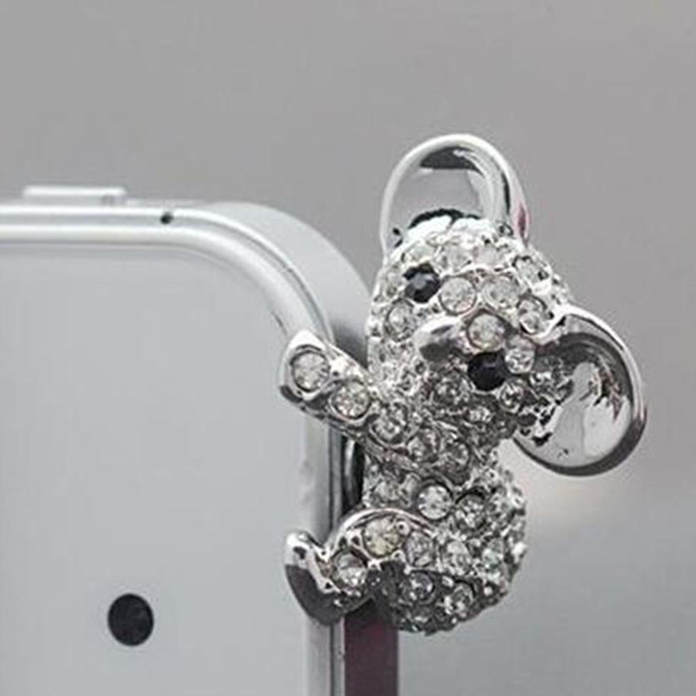 Cute Diamond Cat Pattern koala Anti Dust Plug For Phone Accessories Earphone Jack for iphone samsung xiaomi