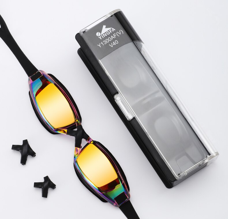 Yingfa schwimmen brille HD Anti-nebel bunte beschichtung professionelle wasserdichte schwimmen brille tauchen ausrügestochen schwimmen gläser