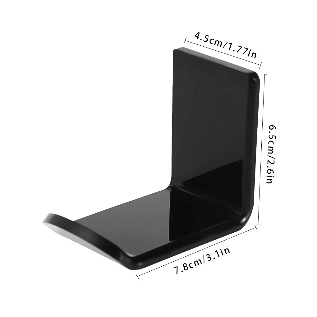 Headphone Wall Hanger Computer Headset Earphone Display Holder Acrylic Wall Mounted Hook 1/2pcs