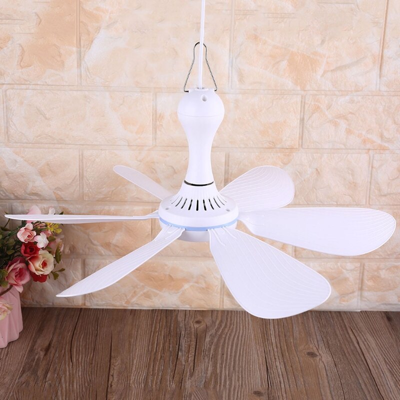 Amerikaanse Plug Ac 220V 20W 6 Bladeren Een Snelheid 20.4in Plafond Ventilator Mini Ventilator Slaapzaal Opknoping Fan met 1.8M Stroomkabel Op Uit Schakelaar