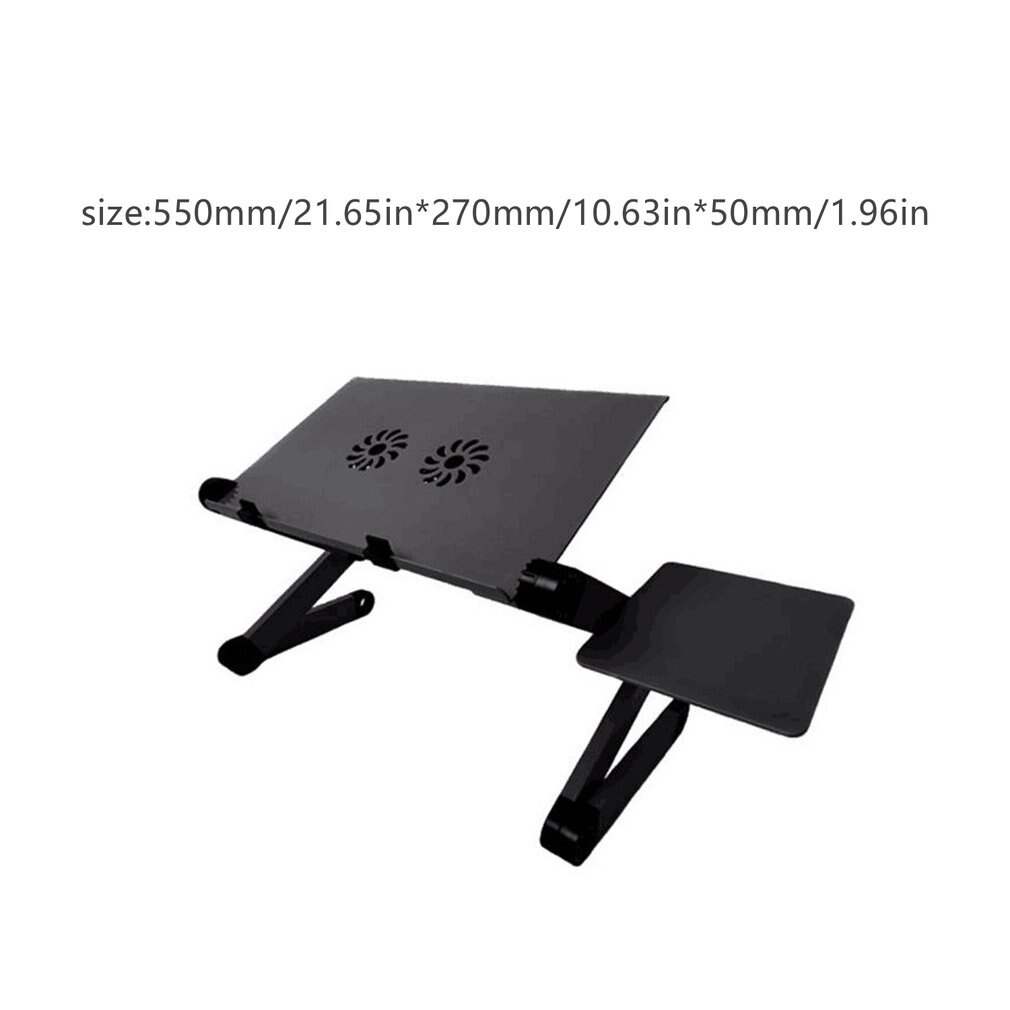 Aluminum Alloy Laptop Computer Table Bed Computer Table Folding Table With Radiator Fan Magnesium Alloy Panel