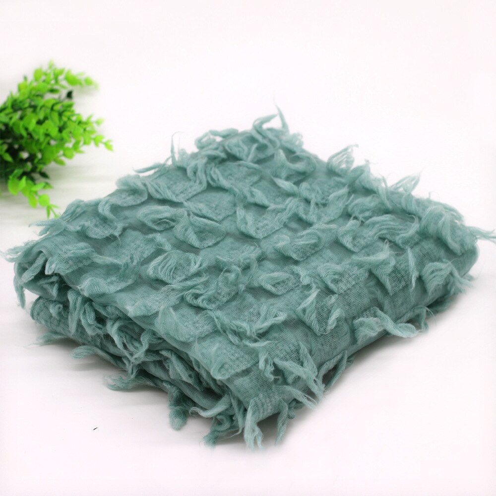 Newborn Photography Blanket Wrap Props Newborn Photography Cloth Hollow Filler Decorative Blanket Wrap Photo Decoration: green