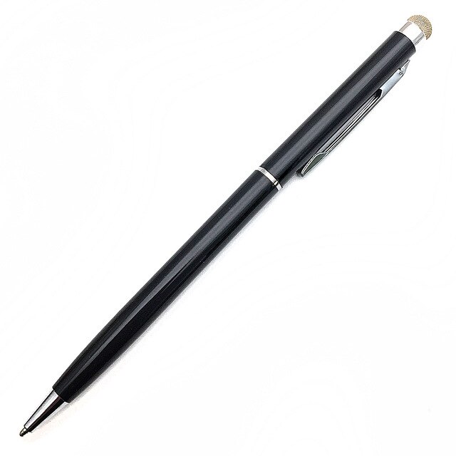 2 sztuk/partia klip projekt 2 w 1 uniwersalny rysik miękkie tkaniny głowy dla Ipad Iphone Tablet trwałe pojemnościowy ołówek...: Black