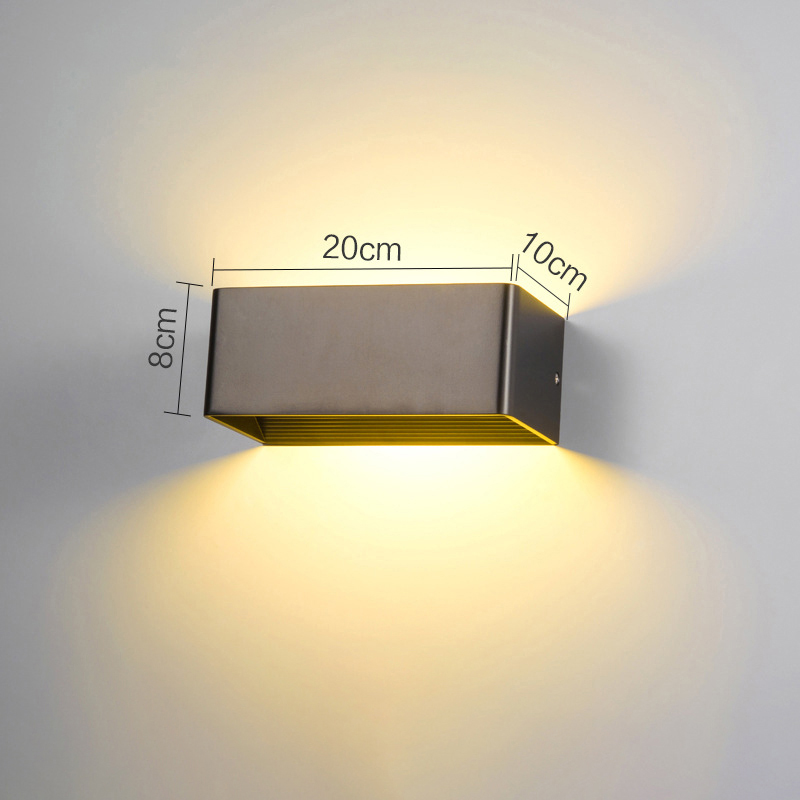 Ich bin Freien wasserdichte Wandleuchte quadratische Lampe Innen Schlafzimmer Wohnzimmer Wandleuchten Außenhof Veranda Lampe Leuchte Beleuchtung: Licht Grün / Weiß / 6w