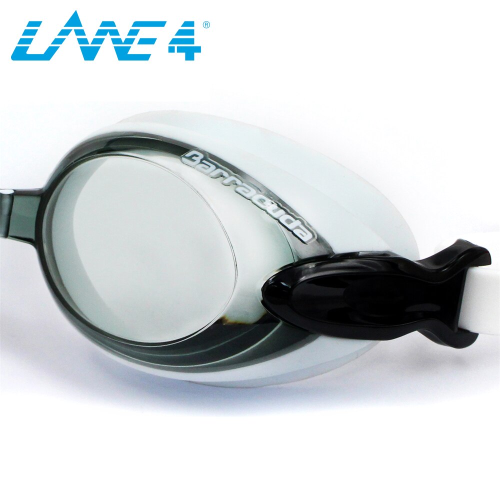 LANE4 Myopia Swimming Goggles Anti-fog UV Protection Easy adjusting for Adults White #92295 Eyewear