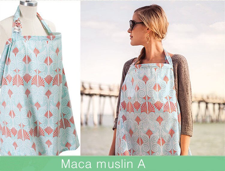 Udder Covers Borstvoeding Verpleging Cover Privacy Babyvoeding Schort Katoen Kind Ademend Doek Babyfoon Hals Cover: Maca A muslin
