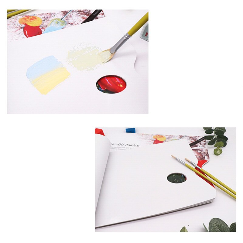 Kreative Aquarell Palette Papier Palette Öl Kunst Gouache Acryl Malerei Tablett Papier Palette Acuarelas Profesionales Paleta