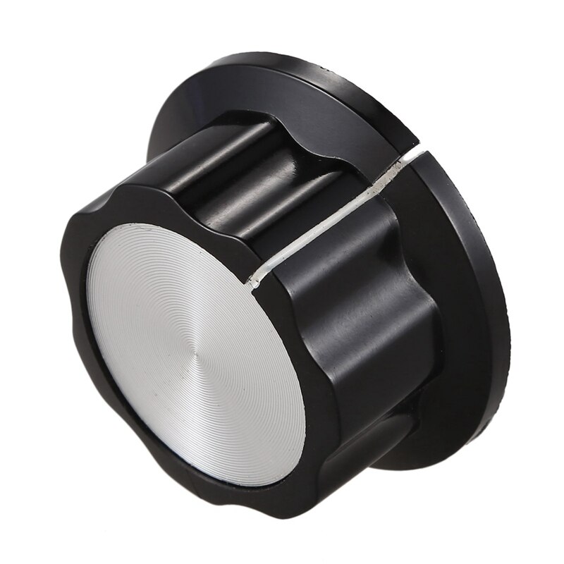 1pc sølv tone topp potensiometer volumkontroll dreieknapper 6mm skaft hull: 99c