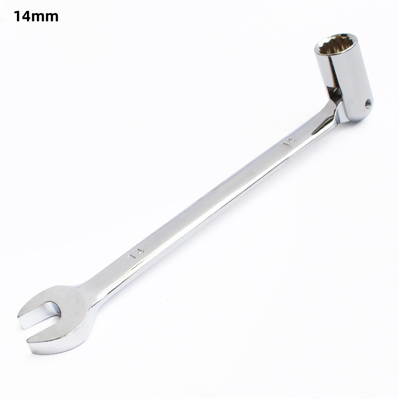 Herramienta de llave de tubo giratoria de doble extremo, juego de enchufes de actividad, herramientas, llave de tubo Flexible de cabeza giratoria métrica, herramienta de acero CRV: Rojo