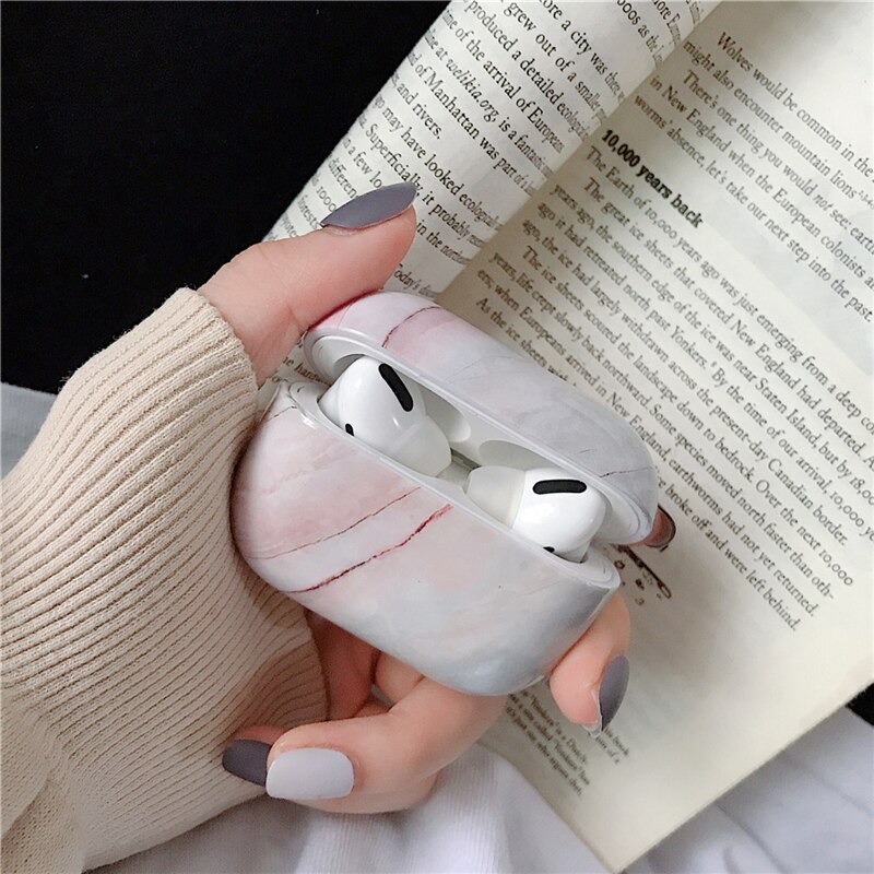 Luksus marmor hovedtelefon etui til airpods pro 2 etui bluetooth øretelefon opladningstaske til airpod 2 1 pro hårdt pc cover tilbehør: Airpods pro 07