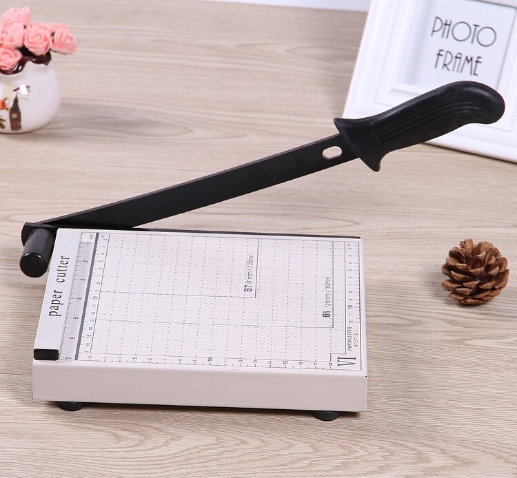 A5 papir foto cutter guillotine skæremaskine metal trimmer base 5-10 ark med gitterfarve tilfældigt