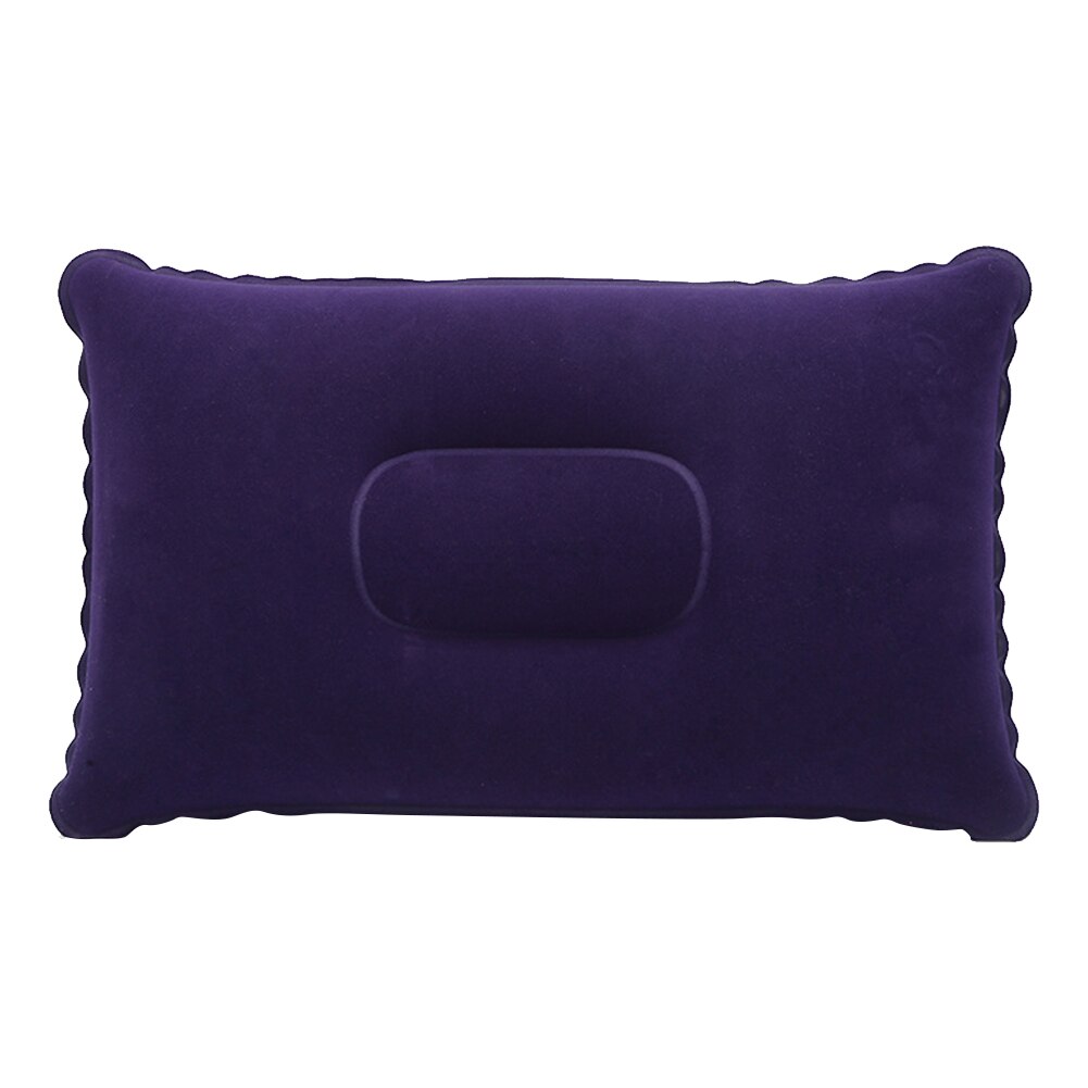 Inflatable Air Pillows Portable Ultralight PVC Nylon Camping Sleep Cushion For Travel Hiking Beach Car Plane Head Rest Camp Gear: Dark Blue