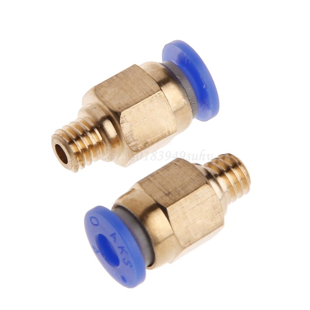 Connecteurs pneumatiques à raccord droit, 5 pièces, pour tubes de 4mm OD M6 6mm Reprap