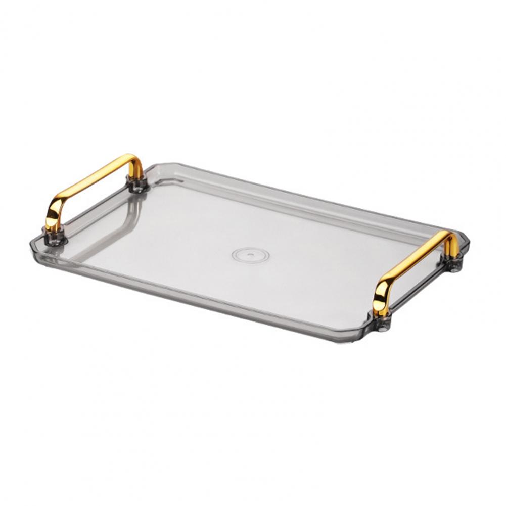 Vassoio da portata rettangolare in plastica Vassoio per spuntino anti-deformazione con manico Vassoio da dolce per frutta antiscivolo multiuso Forniture per la casa: Blu