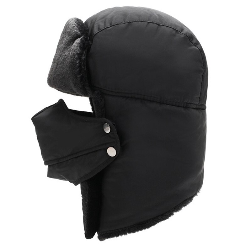 Gorro de esquí, gorro de esquí esquimal, gorro de invierno negro, gorro de invierno térmico para la cara, gorro de hombre para exteriores, ciclismo resistente al viento, gorro cálido