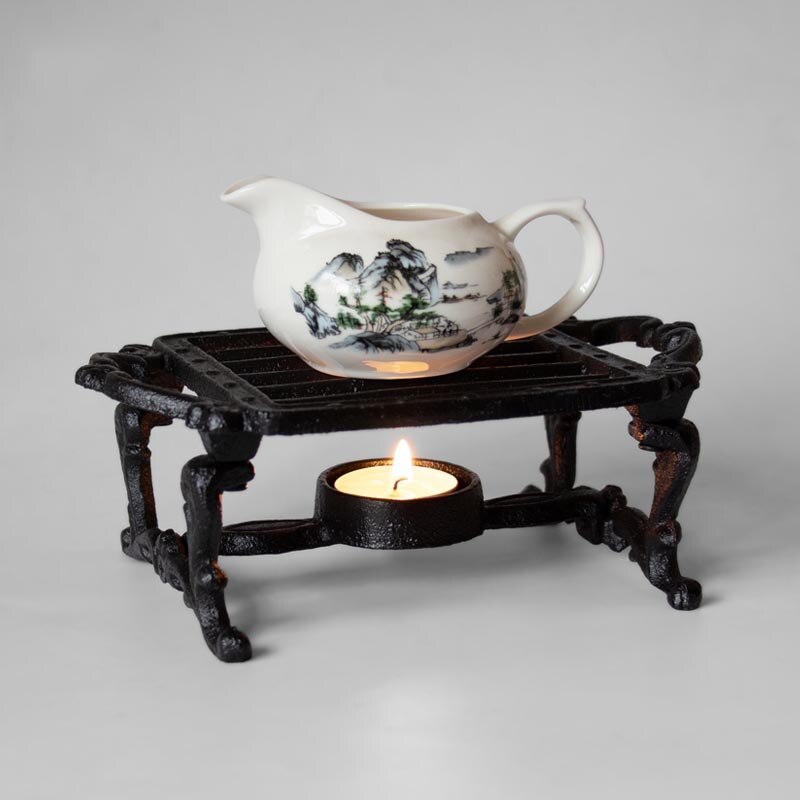Japanse Stijl Gietijzeren Warme Thee Kachel Kaars Houder Theepot Verwarming Base Koffie Melk Warmer Base Vintage Isolatie Accessoires