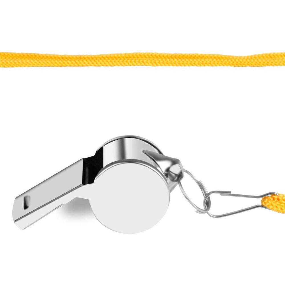 Voetbal Scheidsrechter Fluitje Met Lanyard Voor Basketbal Verkeer Begeleiding Outdoor Training Sport Rvs Voetbal Fluitje