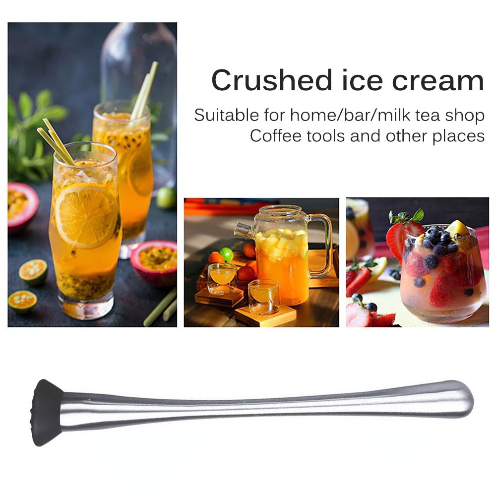 1pcs 304 Stainless Steel Crushed Ice Rod Plastic Blender Ice Crusher Lemon Cocktail Hammer Crusher Ice Rod Bar Tools