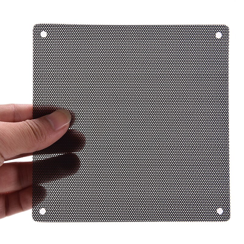 14cm x 14cm Cuttable Computer Cooling Fan Filter 140mm PC Fan Case Dust Filter Strainer Dustproof Mesh with 4pcs Screw