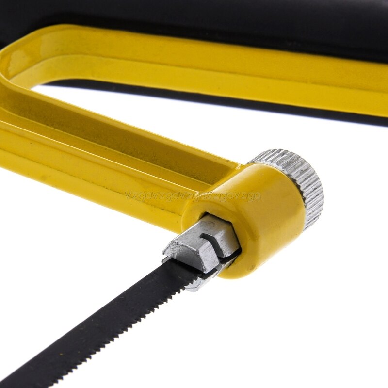 6 Inch Adjustable Hacksaw Saw Hand Tool with Aluminum Alloy Frame for Wood Cutting Metal Fiber N23