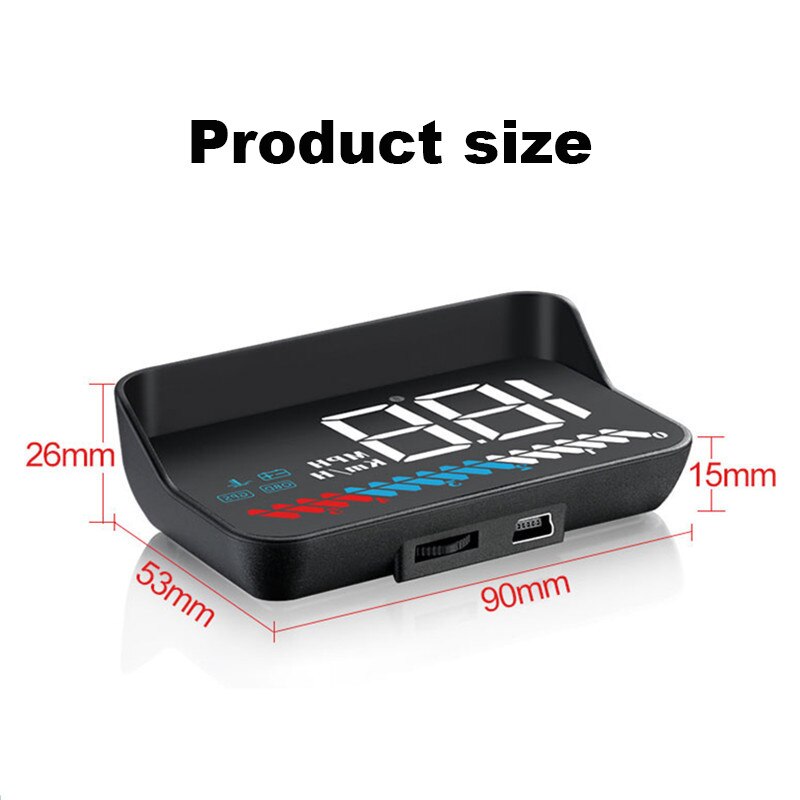 M7 HD Car Projector Windshield Head Up Display Car gadgets Automobile obd2 HUD Rise Monitor Display Speed Water Tank Temperature