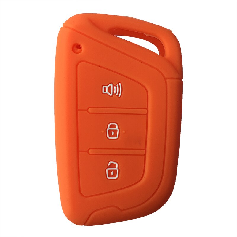 Silica Gel Cute Key Cover Case for JAC T50 S2 S3 S4 S5 S7 Key Case for Car Cover for Alarm Smart Remote Keychain Accessory: orange