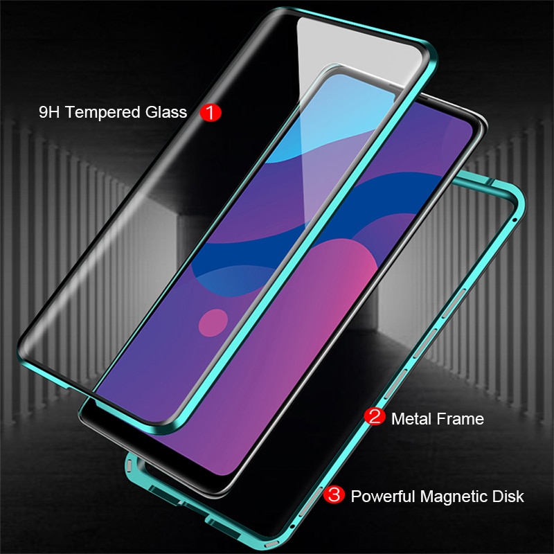 Magnetic Metal Case For Huawei Honor 9A Case Double Side Tempered Glass Cover Honor Play 9A 9 A Phone Case 360° Full Protection