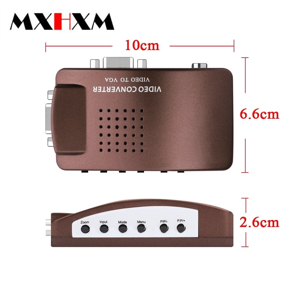 Mxhxm Av Naar Vga Converter Set-Top Box S Terminal Video Tv Computer Monitor Video