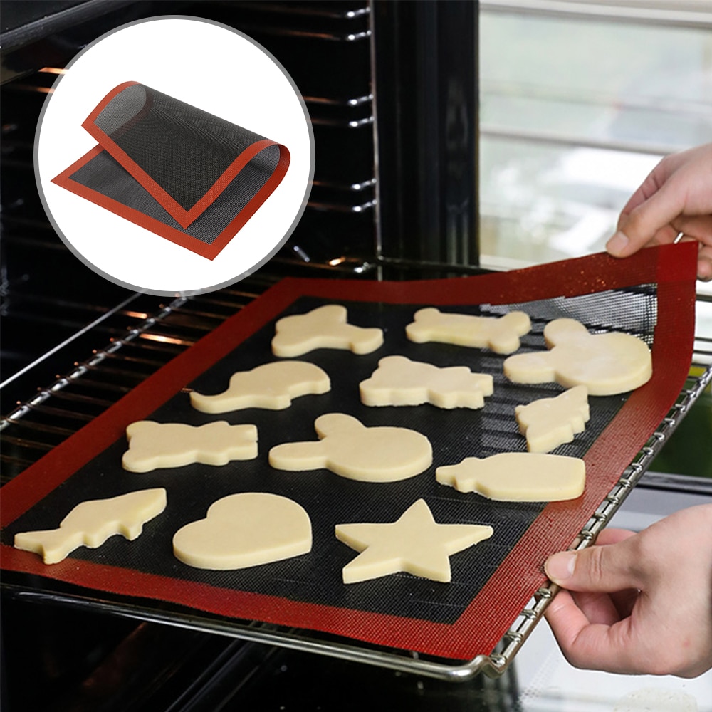 Perforerad silikonbakmatta non-stick bakplåt för kakor / bröd / makron / kex köksredskap