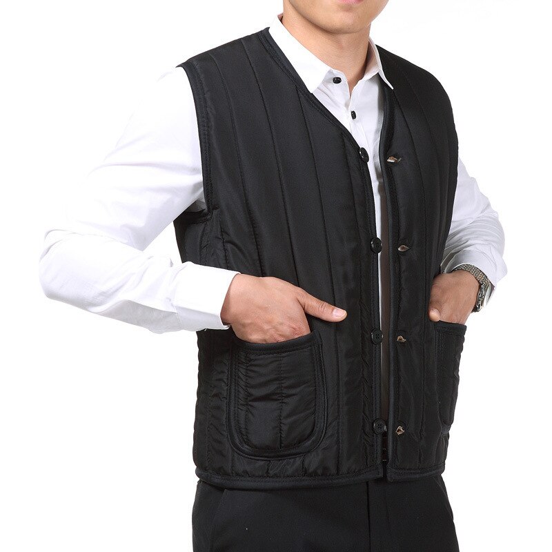 Chaleco térmico de lana para hombre, 4XL talla grande, para pesca al aire libre, ciclismo, escalada, grueso, resistente al viento, cálido, de algodón, Otoño e Invierno