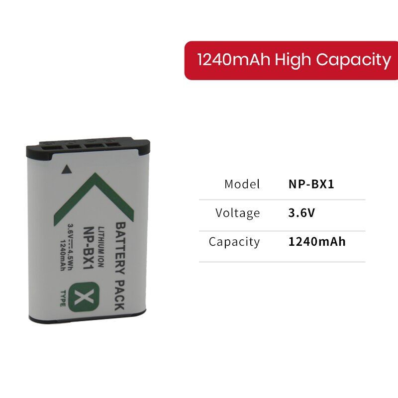 EPHESTION NP-BX1 NP BX1 Batterie Pour Sony DSC-WX350 HX60 HX400 H400 HX50 RX100M3 RX1R RX100M2 HX300 RX100 RX1 PJ410 X405 PJ240E
