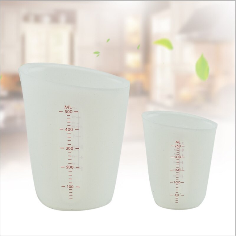 100% Safe Silicone Measuring Cups 500ml And 250ml BPA-free Four Silicone Measuring Cups Suitable For Baking Tools GH676