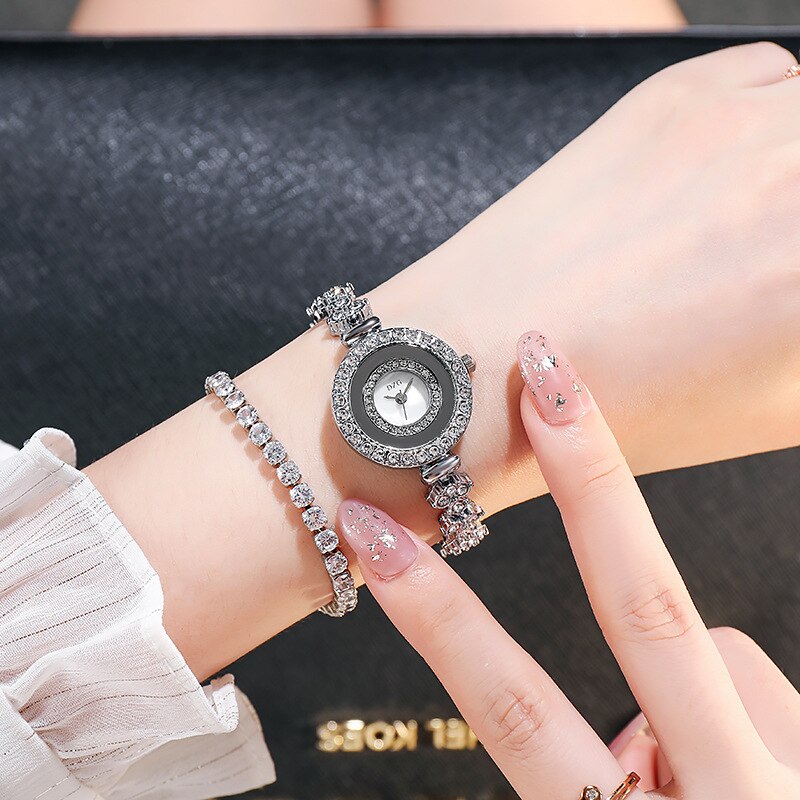 Mode Vrouwen Horloge Met Diamanten Horloge Dames Top Luxe Dames Casual Vrouwen Armband Crystal Horloges Relogio Feminino