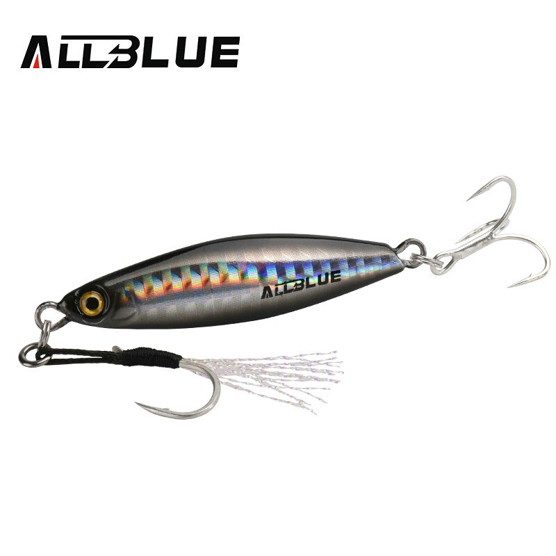 ALLBLUE-Plantilla de Metal de fundición de husillo, 20G, 30G, 40G, lanzar orilla, Jigging, cuchara, señuelo para pesca de lubina, cebo Artificial, aparejos giratorios: 30g / Color G