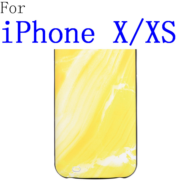 Oplader Voor Iphone X Xr Xs 11 Pro Max Slanke Draagbare Batterij Opladen Case Voor Iphone Se 6 6S 7 8 Plus Pover Bank: iX-Yellow