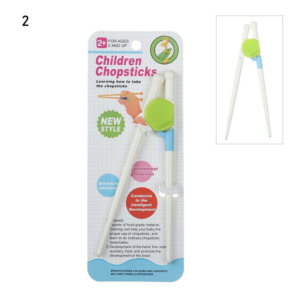 Palillos de comida de dibujos animados para niños y bebés, palillos de fácil uso, divertidos, para aprendizaje y entrenamiento, juego de cena, herramientas de cocina, 1 par: 2