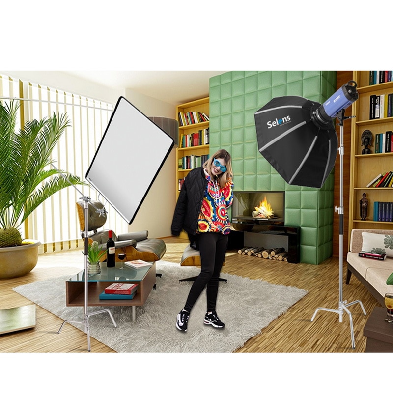 Heavy Duty Stainless Steel Video Stand Grip Head for C-Light Stand