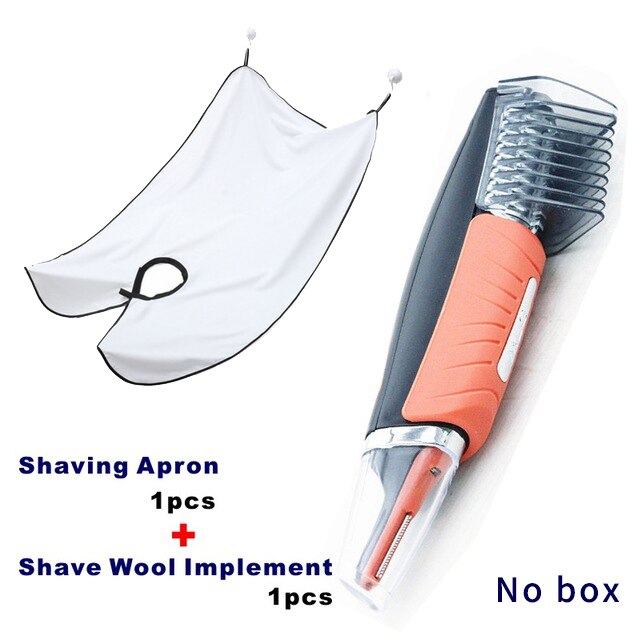 Micro Precision Hair Trimmer Multi-Function Electric Portable Shaver LED Light Shaving Razor Care Men Beard Trimmer Machine Razo: Trimmer apron no box