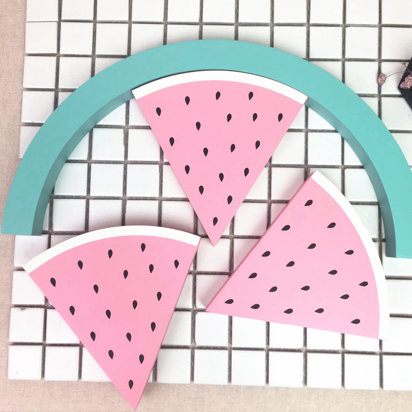 Hout Stapelen Speelgoed Vorm Bijpassende Watermeloen Stapelen Speelgoed Houten Rainbow Stacker Rainbow Speelgoed Voor Peuters Baby