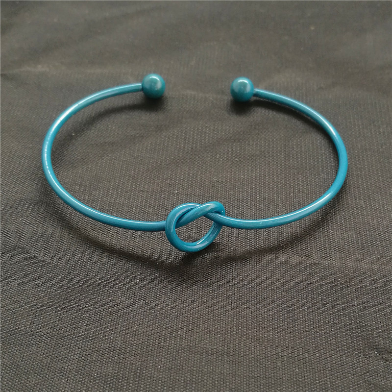 Nuevas pulseras y brazaletes de con encanto abierto para mujer, joyería con forma de nudo con cuentas y flecha: B1126-9