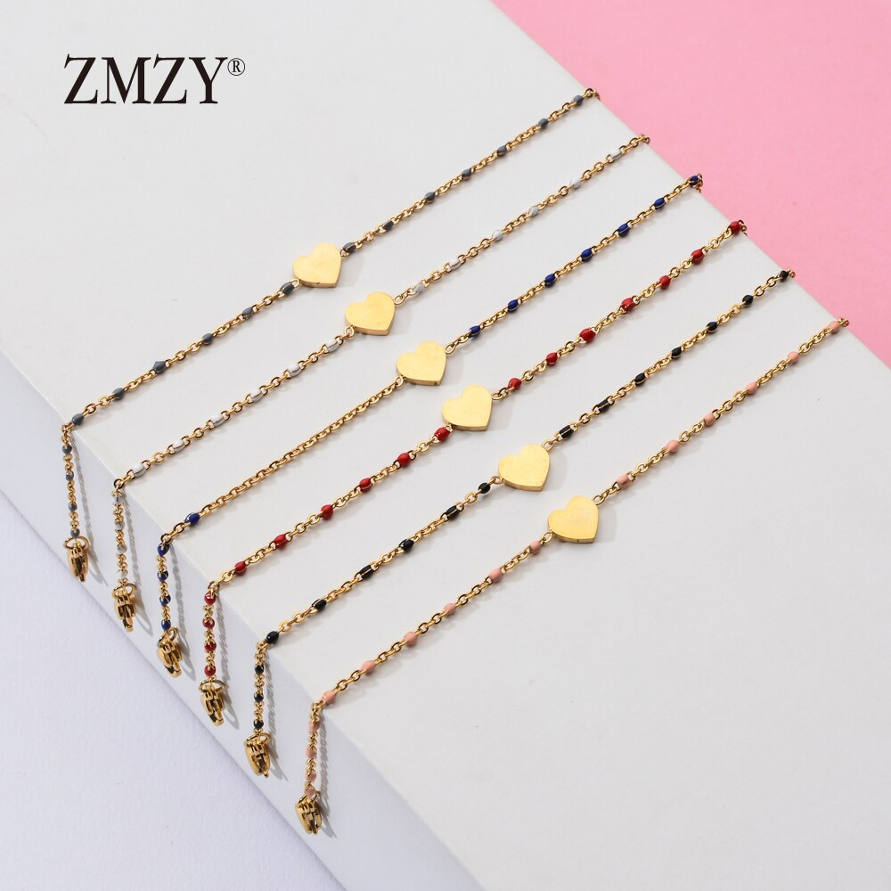 ZMZY Rvs Anniversary Charms Gouden Hart Armband Bijpassende Koppels Armbanden Relatie Bijoux voor Vrouwen